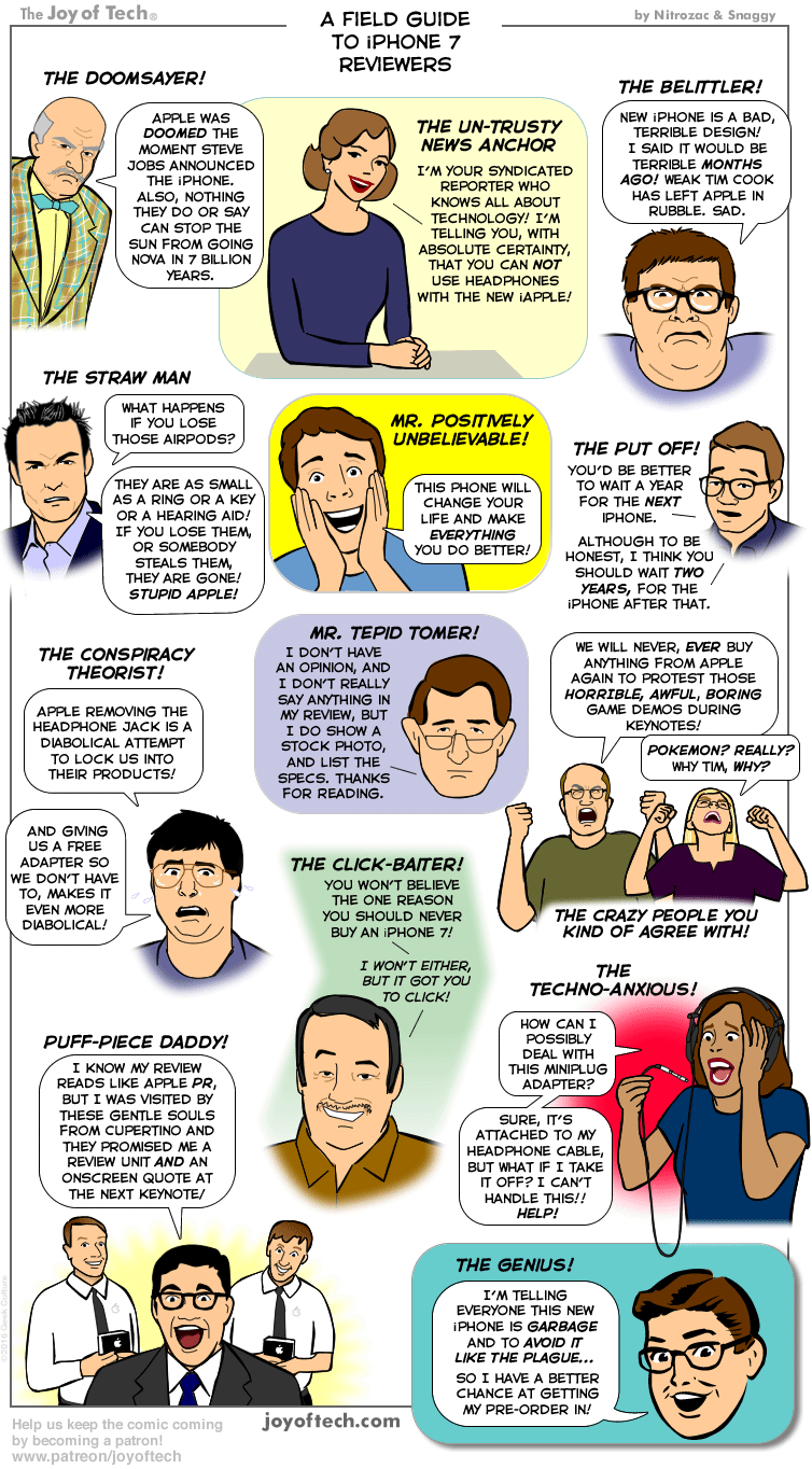 A Field Guide to iPhone 7 Reviewers.